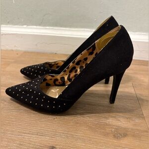 Christian Siriano Black Studded Stiletto Heels